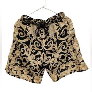 Versace Black and Gold Men's Swim Shorts